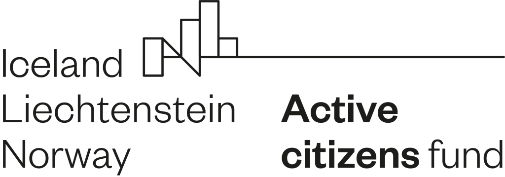 Logo Programu Aktywni Obywatele - Fundusz Krajowy, finansowanego z funduszy EOG
