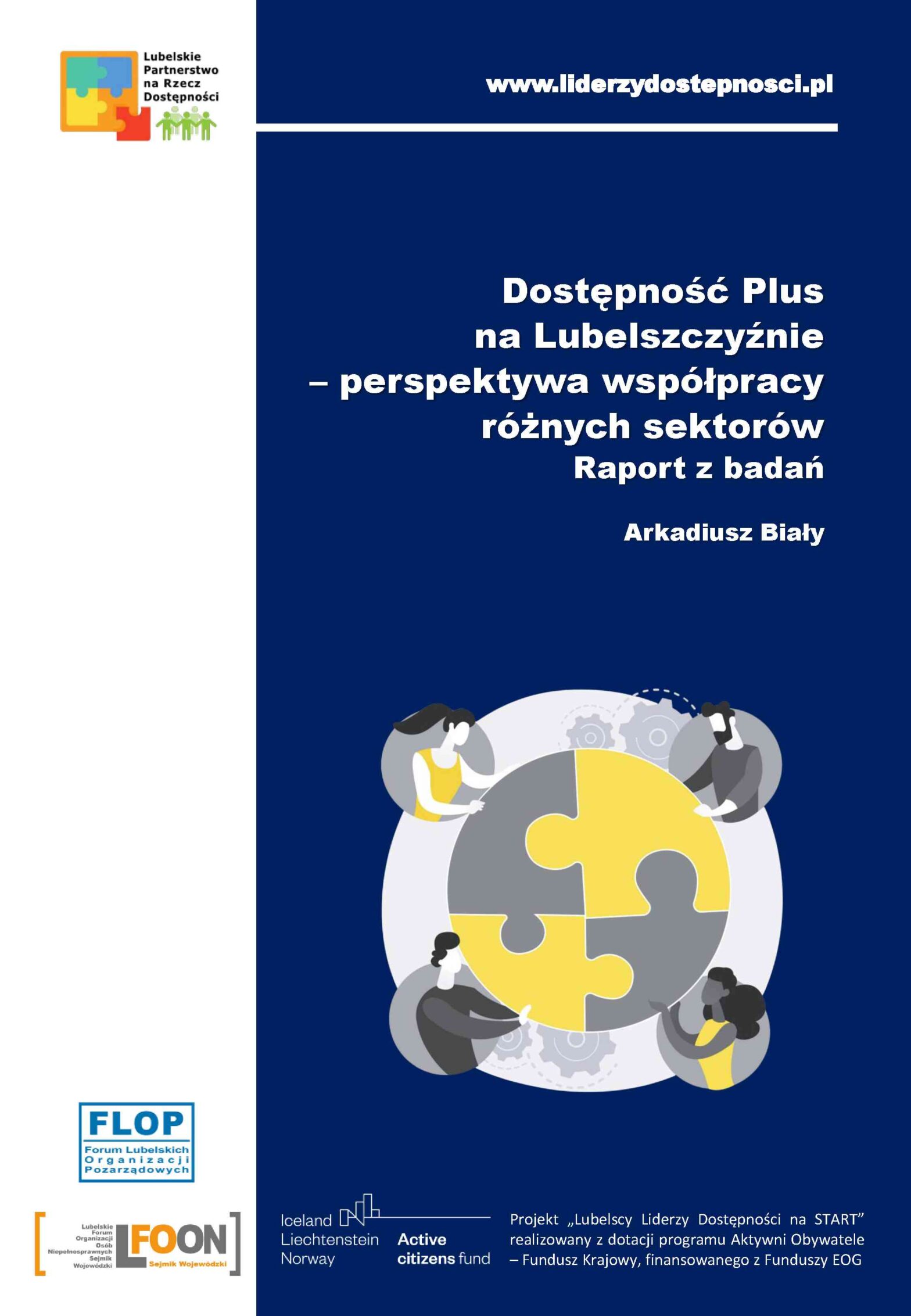 ZAPRASZAMY do zapoznania się z raportem z badań A. Biały „Dostępność Plus na Lubelszczyźnie – perspektywa współpracy różnych sektorów”
