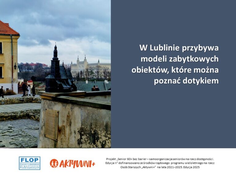 Ilustracja artykułu: W Lublinie przybywa modeli zabytkowych obiektów, które można poznać dotykiem