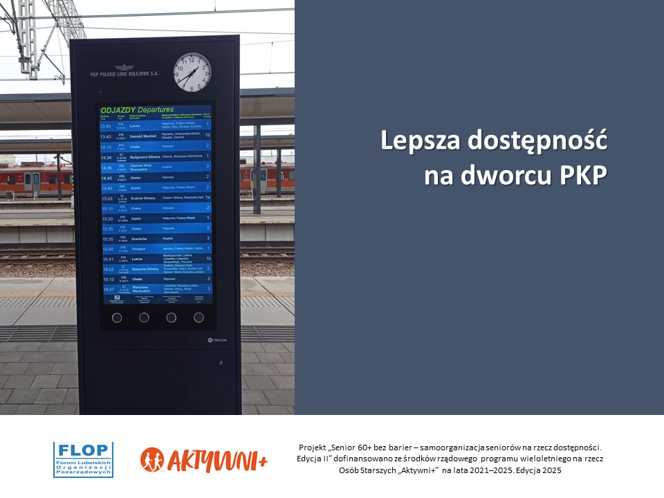 Lepsza dostępność na dworcu PKP